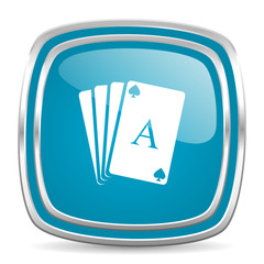 Poster - card blue glossy icon