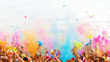 Leinwandbild Motiv Colorful life - holi party