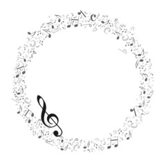 Sticker - Notenschlüssel Noten Musik