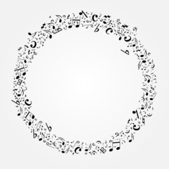 Sticker - Notenschlüssel Noten Musik Vektor