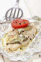 baked pangasius in tin foil