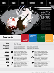 Wall Mural - Music website. Vector