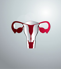 Wall Mural - Abstract female uterus, artistic illustration