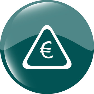 web icon on cloud with euro eur money sign