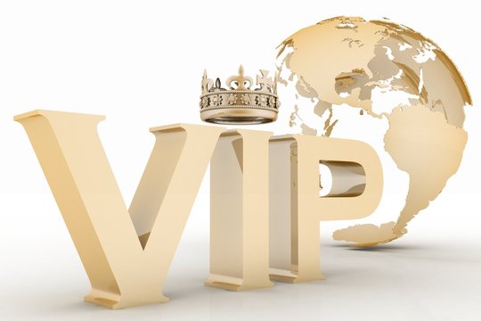 VIP abbreviation with a crown