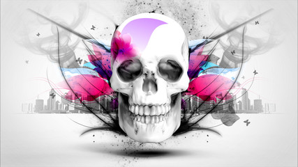 Wall Mural - human skull