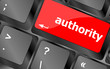 authority button on computer keyboard key