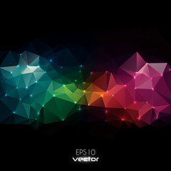 Aufkleber - Technology concept abstract polygonal background