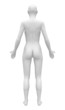 Blank Anatomy Female Figure - Back view