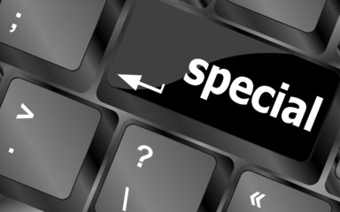Poster - special button on laptop keyboard keys