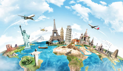 travel the world monument concept