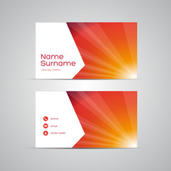 Canvas Print - Modern Business-Card Set vector red