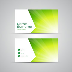 Canvas Print - Modern Business-Card Set vector green