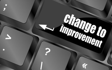 Poster - improve or improvement business concept with key on keyboard