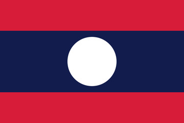 Wall Mural - Flag of Laos - Lao People's Democratic Republic