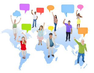 Sticker - World Communication with Speech Bubble