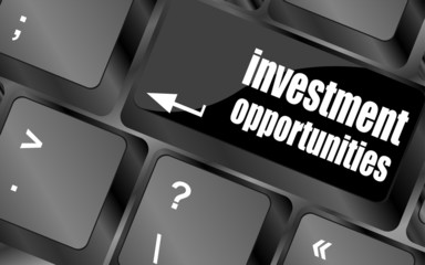 Poster - investing, with a message on enter key or keyboard.