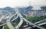 Fototapeta Miasto - city overpass in HongKong,Asia China
