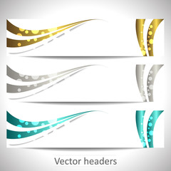 Poster - web headers, set of vector banners