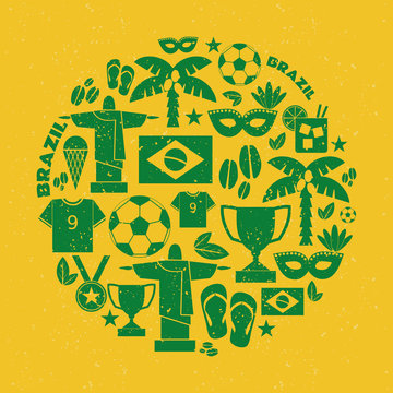 Wall Mural -  - brazil icons collection
