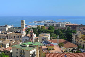 Panorama di Salerno vista dal Giardino della Minerva