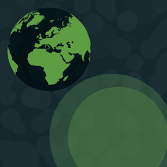 Poster - Green Earth Globe Business Template with Label