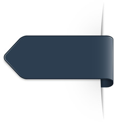 Wall Mural - Dunkelblauer Sticker Pfeil mit Textfreiraum