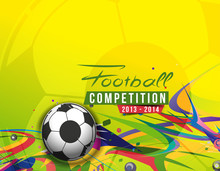 Football Event Poster Graphic Template Vector Background.