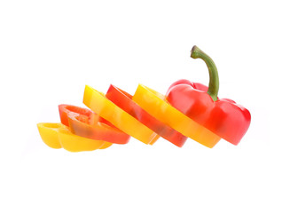 Sticker - Multi-colour slices of peppers.