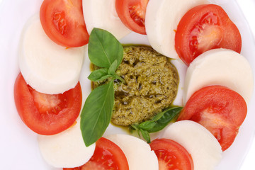 Sticker - Close up of caprese salad.