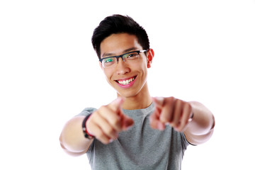 Sticker - Portrait of a handsome asian man in glasses