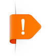 © reeel - Ausrufezeichen - Orangener Sticker Pfeil mit Schatten