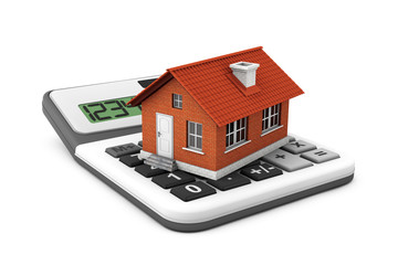 Poster - Real Estate Concept. House with calculator