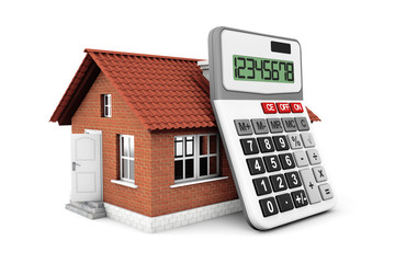 Poster - Real Estate Concept. House with calculator