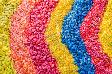 Colorful seeds texture using as background