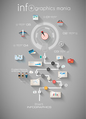 Poster - Modern Abstract Infographic Timeline with Flat UI