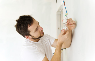 Electrician working