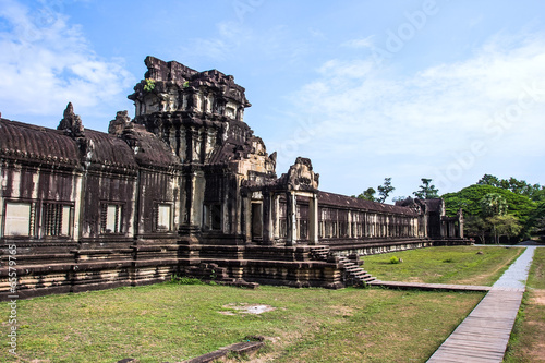 The ancient temple of Angkor Wat near Siem Reap, Cambodia. Poster