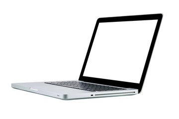 Laptop computer notebook isolation white display