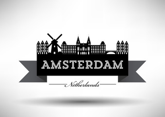 Amsterdam City Typography Design