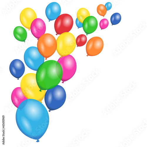Fotografie, Obraz Colorful Balloons Party Vector Background