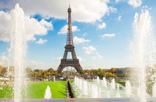 Eiffel Tower And Fountains Of Trocadero