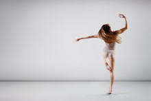 Dancer - Young Beautiful Teen Girl Dancing At Studio, Series
