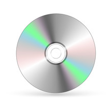 CD / DVD Isolated On White