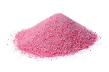 Sticker - Pink Fruit Juice Powder Concentrate Isolated on White Background