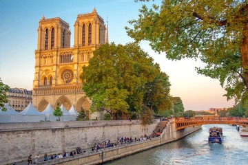 Fototapete - Notre-Dame de Paris en France
