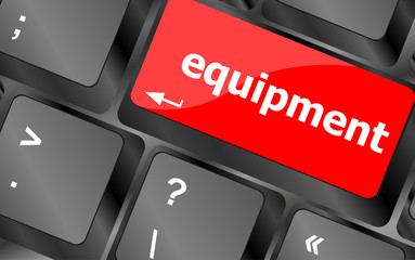 Poster - Computer keyboard key with equipment word