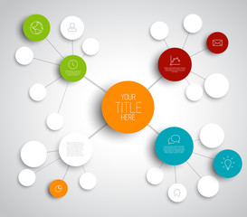 Poster - vector abstract mind map template