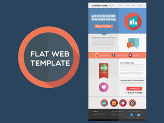 Wall Mural - Flat web design template