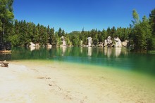 View Of The Lake In Adrspach-Teplice Rocks, Czech Republic